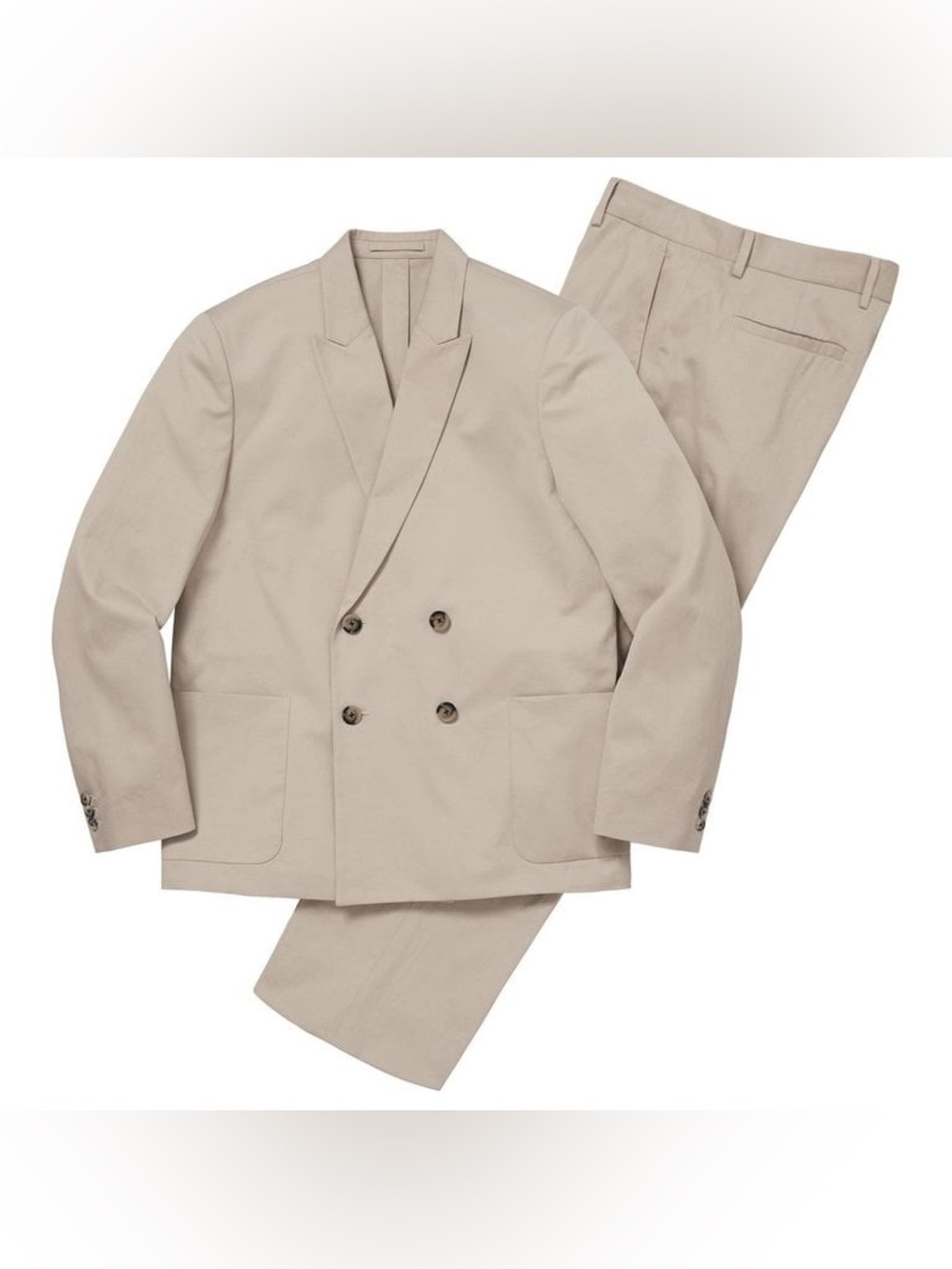 Supreme x Sea Island Cotton Suit Tan Double-Breasted 2-Piece SS26 Size Large